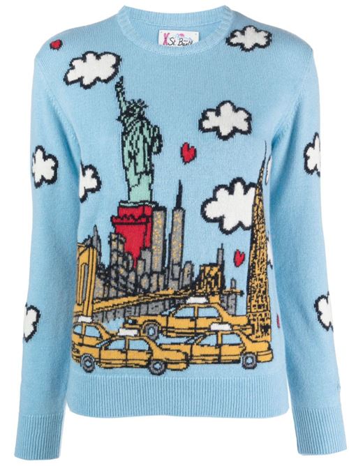 Maglia donna girocollo New York MC2 SAINT BARTH | NEW QUEEN C 10979E31EMB